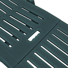 Festnight Lettino Prendisole con Poggiapiedi Pieghevole Portatile in Plastica Bianco/Verde da Giardino Patio Piscina da Campeggio per Esterno