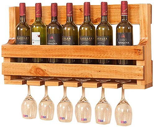 Scaffale Legno Porta Vino Porta Bottiglie E Vetro Portabottiglie Per Vino - Portabottiglie Da Parete, Portabottiglie Da Vino, Cucina Domestica E Decorazione Bar