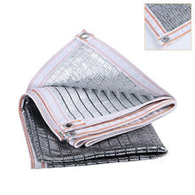 KDDEON Rete Ombreggiante in Maglia di Alluminio,Panno Ombreggiante Traspirante Resistente all'85% ai Raggi UV,Rete Telo Ombra con Anelli di Tenuta,per Serra,Cortile,Giardino (4x6m/13x20ft)
