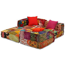vidaXL Divano Modulare 12 pz in Tessuto Motivo Patchwork Arredo Salotto Lounge