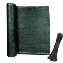 Aufun Ombreggiante Telone Rete Frangivista Balcone in HDPE 150 g/m², Antivento Tessuto Anti-UV Protezione Solare per Campo Sportivo, Giardino, Balcone, Verde Scuro, 1 x 50 m (HxL)