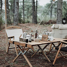 XZQ Sedia Pieghevole Campeggio per Esterni in Legno Massello Giardino Sedia Reclinabile Picnic Portatile da Viaggio Barbecue Pesca 2 Sedie (Color : Beige(2), Size : 55 * 55 * 67cm)