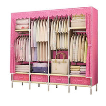 JJZXT Cloth Armadio Semplice Economico Assemblea Armadio Dormitorio Acciaio Telaio Rinforzato Spesso Armadio