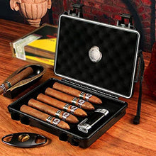 SCDZS Handmade Cigar Humidor - Cedro-Allineato umidificatore e Rimovibile Vassoio Portatile Leggero Cigar Box Gift Set