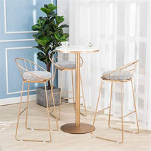 CSQ Sedia Per Camera Da Letto, Sedia Da Bar Rotondo In Metallo Spogliatoio Per La Casa Salone Di Bellezza Sgabello Per Trucco Sedia Da Pranzo Per Caffè Altezza 45/65 / 75CM(Color:B,Size:45CM)