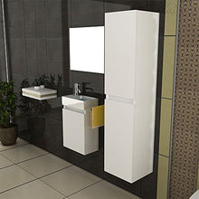 Mobili da bagno/lavabo con mobiletto/Design Specchio/bianco/modello Lugano 400/lavabo