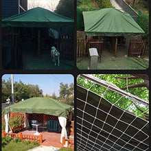 GHHZZQ Telone Copertura All'aperto Tessuto Impermeabile Protezione Solare Resistenza allo Strappo Pieghevole Copertura da Esterno Giardino con Occhielli in Metallo, Verde