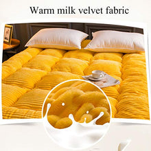 QXTT Materasso Tatami,Materasso Letto Futon Matrimoniale E Singolo Pieghevole E Arrotolabile Materassi da Terra Alto Cashmere di Latte Futon Trapuntato Salvaspazio,Yellow-150 * 200cm