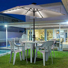 Tavolo da picnic all'aperto Ombrello da patio da ombrelloni, 2x3m LED ombrellone illuminato da sole con regolazione inclinazione e tessuto resistente alla dissolvenza rettangolo tavolo da esterno U (s