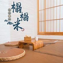 2PCS Cuscino di Paglia Fatto A Mano Futon Tatami Mat Cuscino di Meditazione Rattan Tea Yoga Mat,Grey+2PCS-55cm