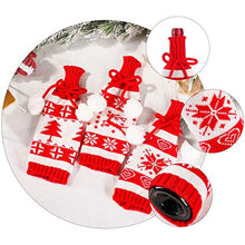Amosfun - Copribottiglie di Vino per Natale, per Bottiglie di Vino, Vacanze, Vino, Maglione, Decorazione da tavola (Fiocco di Neve)