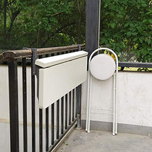 LWZ Tavolini da Esterno pensili da Balcone per Esterni, Tavolo da ringhiera Pieghevole Regolabile per terrazza, Patio, Giardino, Sala da Pranzo, Bianco