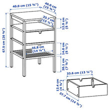 Ikea Nordkisa comodino, 40 x 40 x 67 cm, bambù