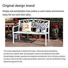 outdoor furniture Panchina da Giardino a Doppia Seduta, Panca da Giardino con Schienale e braccioli, Sedile da Esterno in Ferro, Adatto a parchi e verande