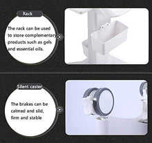 DHR- Carrello pratico- Carrello medico resistente con le ruote, carrello bianco di rotolamento for la STAZIONE TERMALE dei capelli del salone di bellezza, tabella dello strumento di bellezza Bagagli s