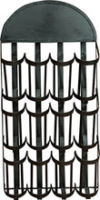 Biscottini Porta Bottiglie a Muro in Ferro battuto Finitura Nera Anticata L42xPR17xH84 cm