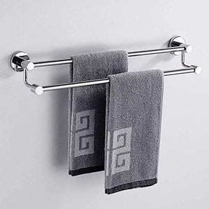 MFLASMF Portasciugamani, portasciugamani Doppio a palo Singolo Senza punzoni, portasciugamani in Acciaio Inossidabile 304 Spesso per Bagno Cucina Ufficio-G 50 cm (20 Pollici)