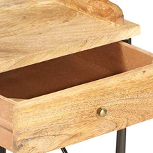XHCP Comodino con cassetto, Comodino Contenitore per Soggiorno Camera da Letto 40x35x50 cm in Legno massello di Mango