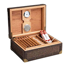 SHAOXI Vassoio di Cenere di Sigaro Umidificatore con igrometro e umidificatore - termostatica Cigar Humidor con umidificatore e igrometro