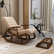 Sedia a dondolo in legno massello Sedia a sdraio Sedia da lettura Lettino da sole Sedia da riposo Sedia da comodino Sedia con schienale per il tempo libero Donna incinta reclinabile soggiorno camera