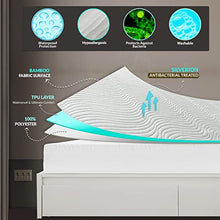 HIGH LIVING Coprimaterasso impermeabile in bambù di alta qualità, 100% tessuto di bambù, anallergico, non rumoroso, a prova di cimici