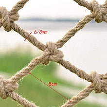 YINUO, rete da giardino, rete a rete per decorazione da parete intrecciata a mano, ideale come decorazione per scale, balcone, negozi di abbigliamento, personalizzabile, Beige-8 mm., 1x1m