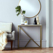 TONG HXF- tavolino Piccolo Rettangolare in Marmo tavolino Creativa Inferiore tavola d'oro 80 * 25 * 75cm Durevole