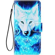 Pelle Portafoglio Cover Compatible with MOTO G7 Custodia Flip Libretto Animale Case Lupo,URFEDA PU Cuoio Chiusura Magnetica Case Cover Stile Vani di Carte Coper tura Custodia per MOTO G7 Plus