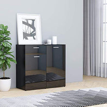 XHCP Credenza, Comodino, Comodino, cassettiera per la casa Soggiorno Camera da Letto Bianco Lucido 80x36x75 cm truciolare