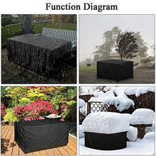 HSGAV Copertura per Mobili da Giardino Impermeabile Telo Copritavolo da Esterno Quadrato Copertura Tavolo Giardino Anti-UV 210D Oxford Copritavolo da Esterno, Nero,160 * 160 * 84cm
