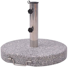 vidaXL Base Porta Ombrellone in Granito Inox Rotonda Attacco Supporto Parasole