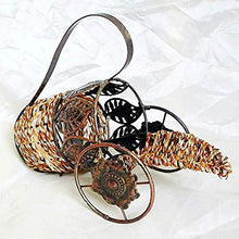 FAGavin Cremagliera del Vino Rattan Cremagliera del Vino Decorazione da Tavolo Vino Rack Controsoffitto in Rattan Accessori for Il Vino Decorazione della Casa in Bronzo
