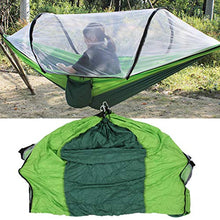 FOLOSAFENAR Amaca Portatile in Tessuto da Paracadute ylon, per Viaggi in Campeggio all'aperto(Dark Green And Fruit Green)