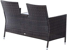 Panchina con mobili da esterno a mattrops, vite 2 sedile da compagnia in vimini amare sedile per maglieria partner panca,Brown