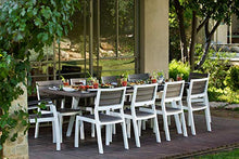 Keter Tavolo Per Giardino Harmony Allungabile Adatto Per 6/10 Persone, Bianco e Grigio 162 - 241 X 100,5 X 76 Centimetri
