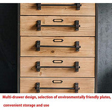 Oupai Tavolini Comodino, Industriale Vento Tavolino Retro Tavolino Camera da Letto Comodino Governo di Immagazzinaggio 5 Cassetti 18 × 13 × 27 Pollici per Soggiorno Camera da Letto