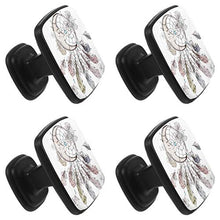 Acchiappasogni e piume 4 PCS Pomelli per Porta, Pomolo per Mobile, Pomelli per Mobili con Viti, Maniglia per Armadietto, Pomelli per Porta, Pomelli per Cassetti per Porta, Armadio, Cassetto e Credenza
