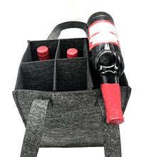 iZoeL | Porta bottiglia | Feltro con divisori | Per 6 bottiglie/9 bottiglie perfetto per picnic, viaggi e feste, Feltro, 6 Flaschen