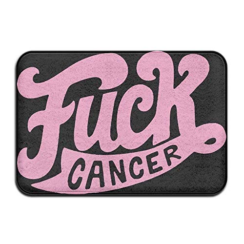 Wdskbg Fuck Cancer Non-Slip Indoor/Outdoor Door Mat rug for Health And Wellness Toilet Bathroom zerbino 23.6