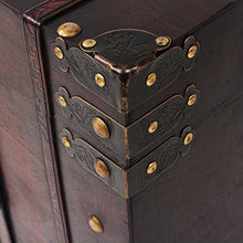 Baule in legno vintage con chiusura in metallo per casa, soggiorno, camera da letto, caffetteria, bar, hotel