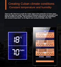 Humidor Di Sigaro Elettronico, Temperatura Costante Da 70L Temperatura E Umidità Del Display Refrigerato Domestico, Porta in Vetro Temperato, Indipendente, Può Contenere 400 Sigari, 75W,D'oro