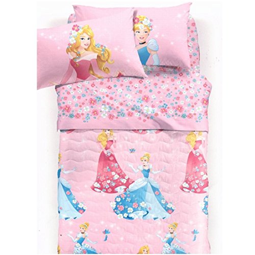 Trapuntino Caleffi Disney Princess Romantica Letto Singolo Microfibra