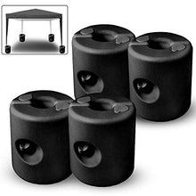 Aufun - Piedini per gazebo con acqua e sabbia, set da 4, piedini in HDPE per tende da giardino, pesi per la stabilizzazione del gazebo, 21 x 23/25 cm