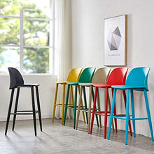 GAXQFEI Chaise Modern Pp Eco-Friendly Plastic Seat Barstool Kitchen Breakfast Dining Chair |Pub| Bar Bistro Cafe Counter High Chair Stools with Counter Stool,bianca