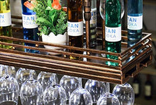 Portabottiglie per vino Sospensione per barra in metallo Bancone per bar Portabottiglie Ristorante Bicchieri da vino per uso domestico Cremagliera rovesciata Retro Arte in ferro Portabottiglie (Dime