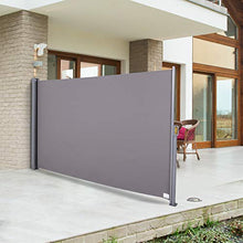 Outsunny Tenda da Sole Laterale e Avvolgibile (3x1.6m) in Alluminio e Poliestere Imperemabile Anti-UV, per Vento/Privacy