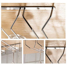 AleXanDer1 Porta calici 3 Row Vino dell'Acciaio Inossidabile Occhiali Titolare del Calice del Vino cremagliera Kitchen Bar Wall Hanging Champagne Wine Rack Glass Cup Holder archiviazione