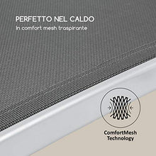 blumfeldt Sun Valley - Lettino Prendisole, con Cuscino, Pieghevole, Struttura in Alluminio, Schienale Regolabile in 4 Direzioni, Materiale: 70% PVC, 30% Poliestere Comfort Mesh, Grigio