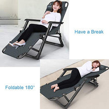YVX Garden Chair - armchairs with Blue Cushions deckchair Recliner for Patio Chairs, Camping, Beach, Bridge