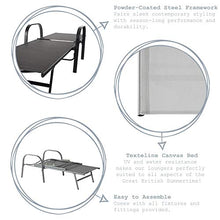 Harbour Housewares Sussex Giardino Sdraio da Spiaggia Letto - Regolabile Reclining Patio Esterno Mobili - Grey